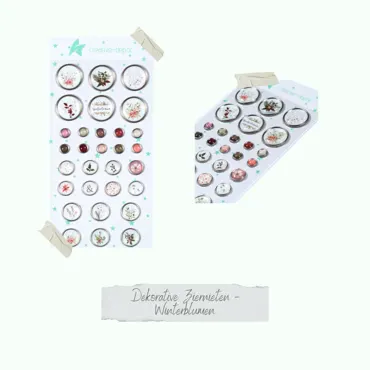 Creative-Depot Dekorative Ziernieten - Winterblumen