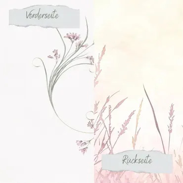 Creative-Depot Designpapier - Zarte Blüten - Doppelseitig bedruckt