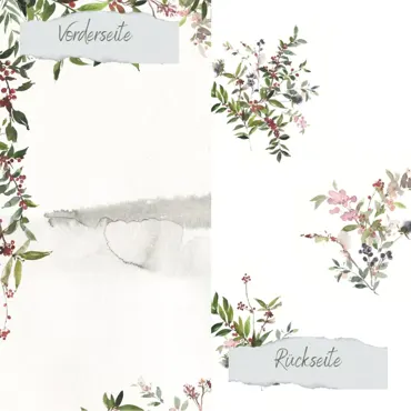Creative-Depot Designpapier - Winterbeere Landschaft - Doppelseitig bedruckt