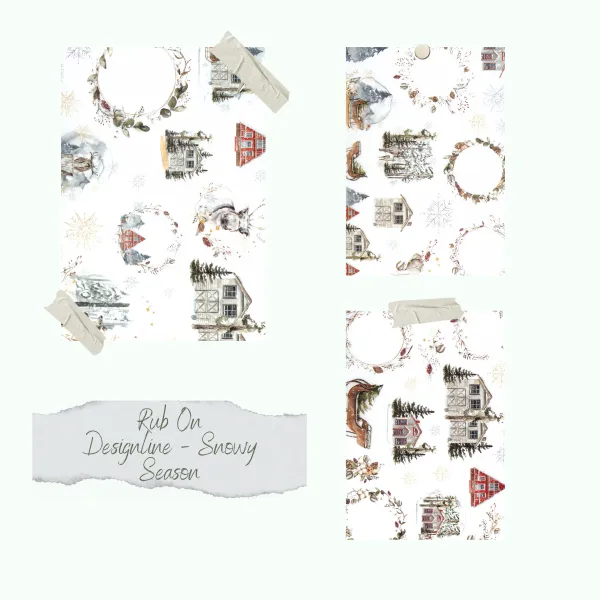 Creative-Depot Rub-Ons - Designline - Snowy Season - A5 - 3 Bögen