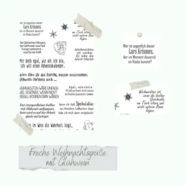 Creative-Depot Stempelset - Freche Weihnachtsgrüße mit Glühwein