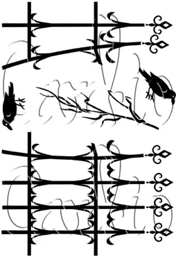 Card-io Broken Railings A7 Clear Stamp Set