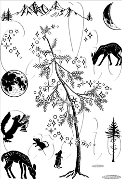 Card-io Magical Moonlight A6 Clear Stamp Set