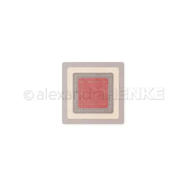 Alexandra Renke Stanze 'Quadratische Schicht-Etiketten'