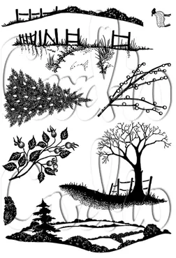 Card-io Peaceful Panorama A6 Clear Stamp Set