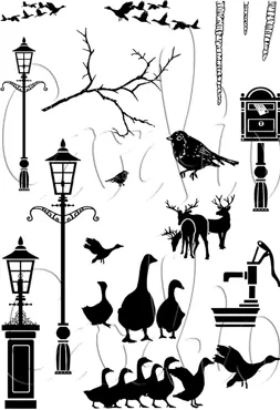 Card-io Christmastide A6 Clear Stamp Set