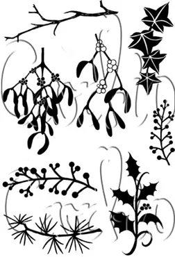 Card-io Christmas Greenery A6 Clear Stamp Set