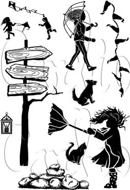 Card-io The Way the Wind Blows Clear Stamp Set A6 Clear Stamp Set