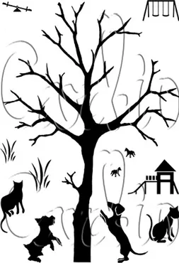 Card-io Walk in the Park Clear Stamp Set A6 Clear Stamp Set