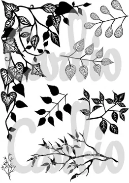 Card-io Greenery A6 Clear Stamp Set