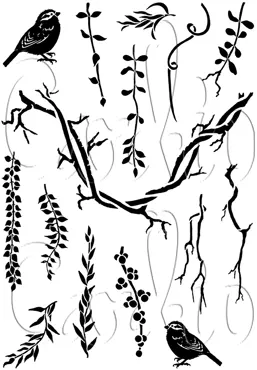 Card-io Vines and Verdure A6 Clear Stamp Set