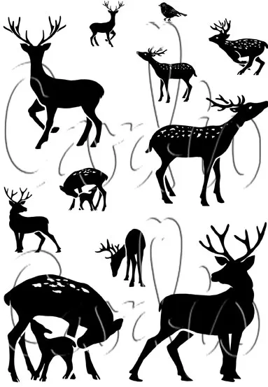 Card-io Dear Deer A7 Clear Stamp Set 
