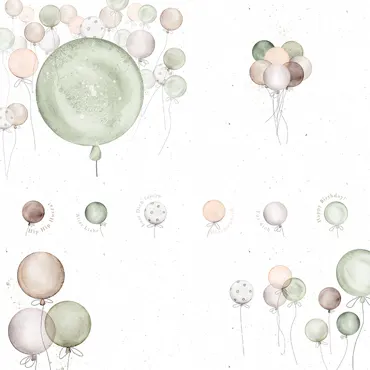 Charlie & Paulchen Glückwunsch – Ausschneidebogen Ballons