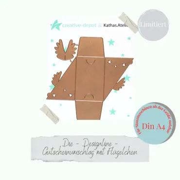 Creative-Depot Die - Designline - Gutscheinumschlag mit Flügelchen