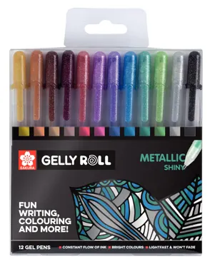 Sakura Einzigartige Kollektion mit 12 Gelly Rolls Metallic