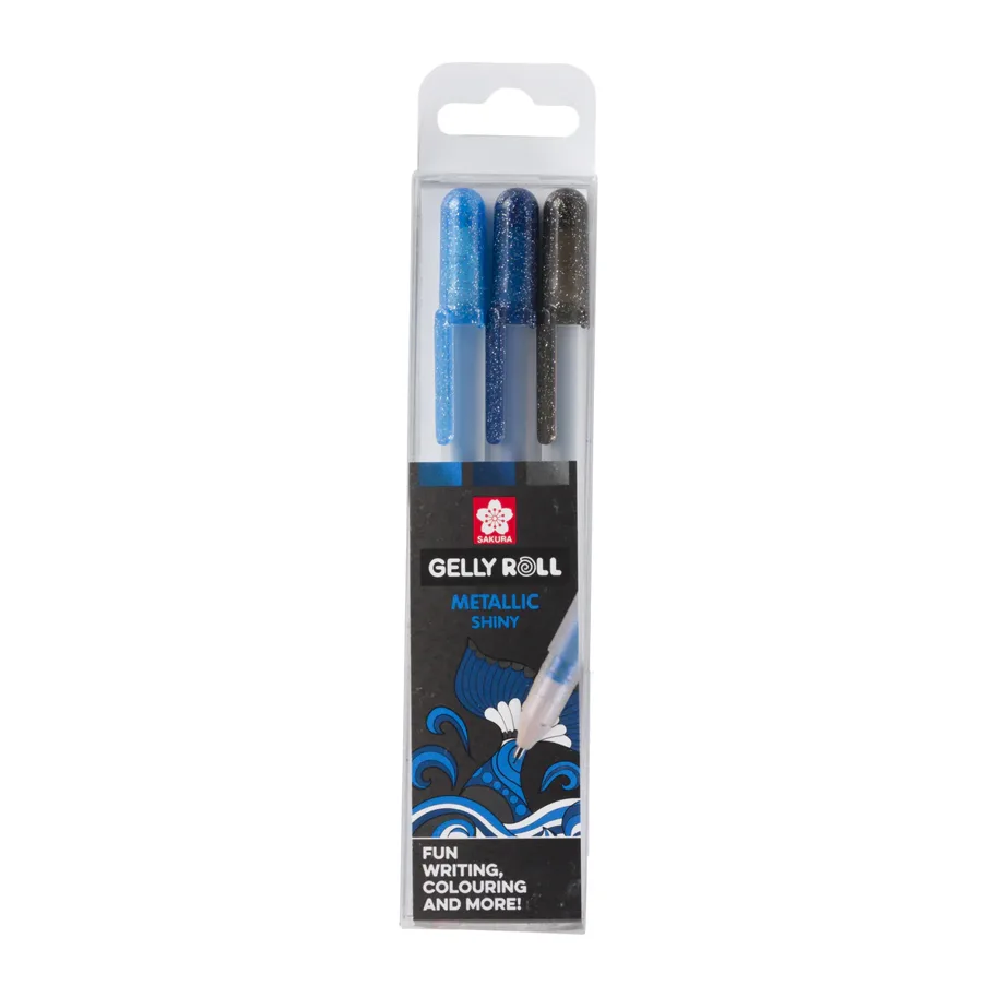 Sakura Gelstifte Gelly Roll Metallic Ocean, 3-teiliges Set