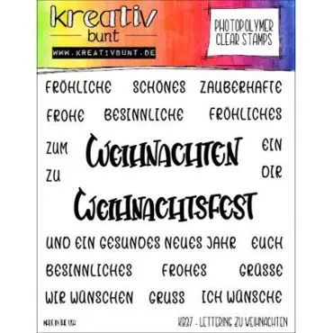 Kreativbunt Clear Stamps Lettering zu Weihnachten