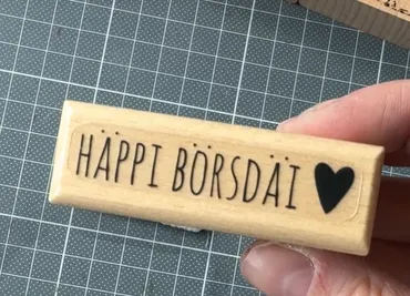 rain4flowers Stempel "Häppi Börsdäi"