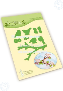 Lea’bilitie® Zweig mit 4 Vögeln Präge- und Schneideschablone