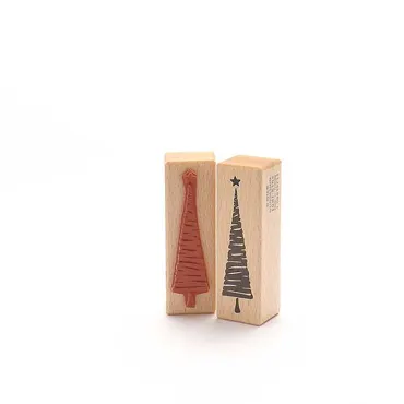 Heindesign Motivstempel Titel: Weihnachtsbaum mit Streifen