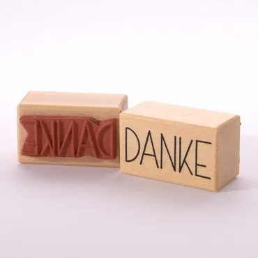 Heindesign Motivstempel Titel: Danke (nach Mondrian)