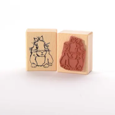 Heindesign Motivstempel Titel: Silvias Zwergkaninchen