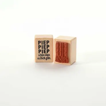 Heindesign Motivstempel Titel: Piep Piep Piep schön dass es dich gibt.