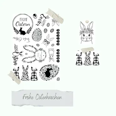 Creative-Depot Stempelset - Frohe Osterhäschen