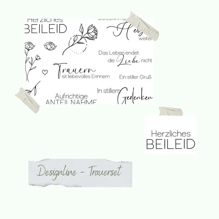 Creative-Depot Stempelset - Designline - Trauerset