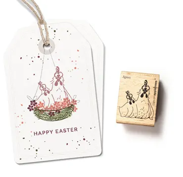 Cats on appletrees Stempel Huhn Agnes