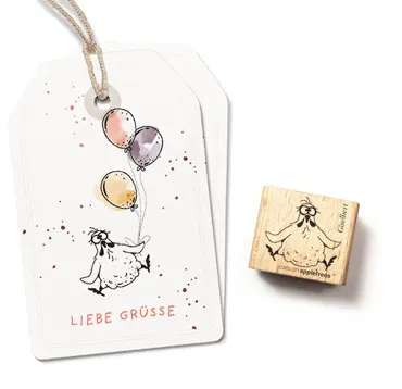 Cats on appletrees Stempel Hühnchen Giselbert