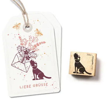Cats on appletrees Stempel Hund Mika