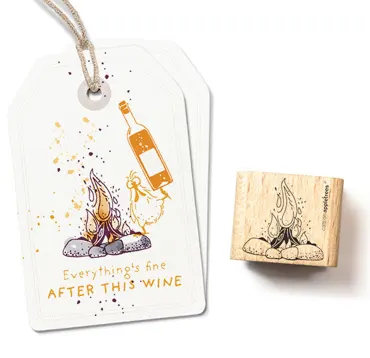 Cats on appletrees Stempel Lagerfeuer