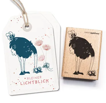 Cats on appletrees Stempel Vogel Strauß Ebba