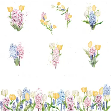 Charlie & Paulchen Design Cardstock Flora- Ausschneidebogen Frühlingswiese