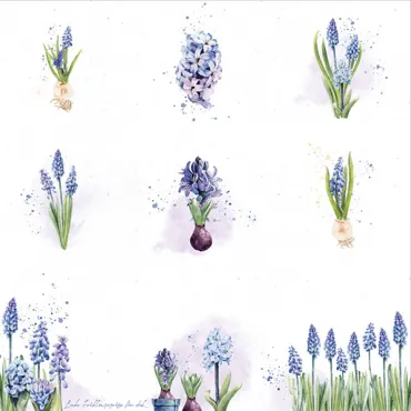 Charlie & Paulchen Design Cardstock Flora- Ausschneidebogen Blaue Blüten