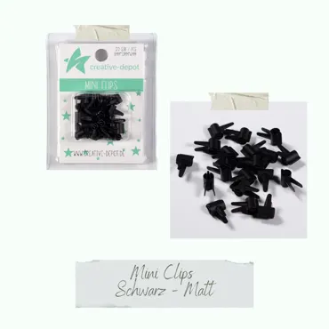 Creative-Depot Mini Clip - Schwarz - Matt - 20 Stück