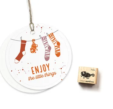 Cats on appletrees Ministempel Chamäleon Neta