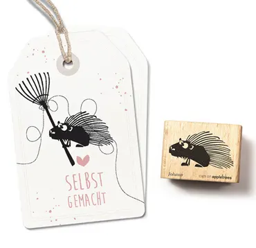 Cats on appletrees Stempel Stachelschwein Johann
