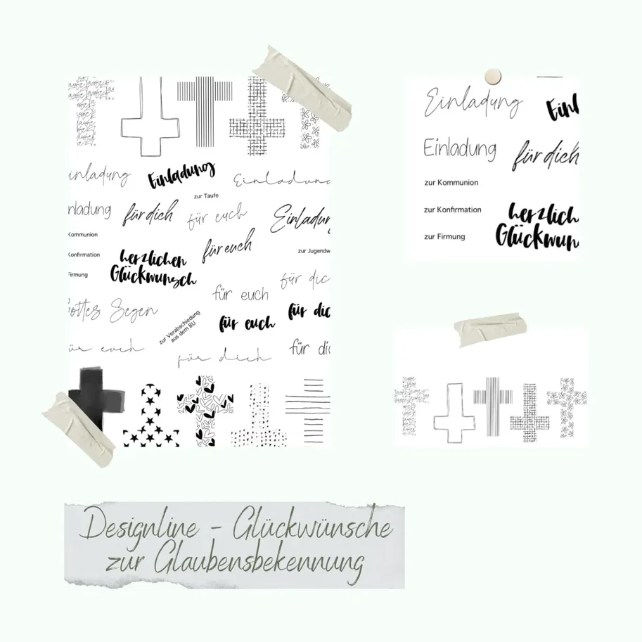 Creative-Depot Stempelset - Designline - Glückwünsche zur Glaubensbekennung