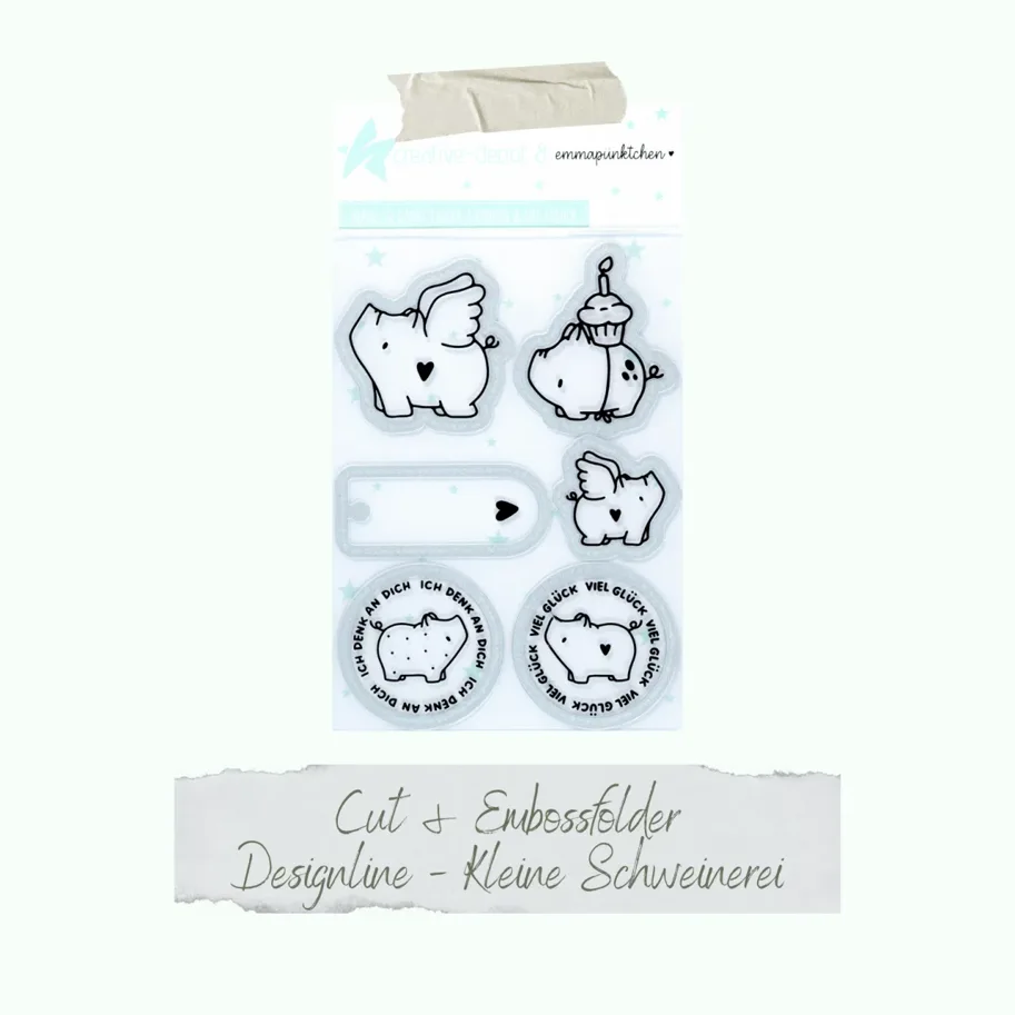 Creative-Depot Cut & Emboss Folder - Designline - Kleine Schweinerei - 11 x 15,5 cm