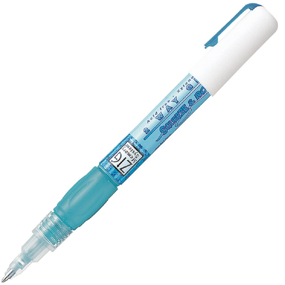ZIG Glue pen 2 Way Glue SQUEEZE & ROLL 
