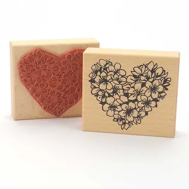 Heindesign Motivstempel Titel: Kirschblütenherz