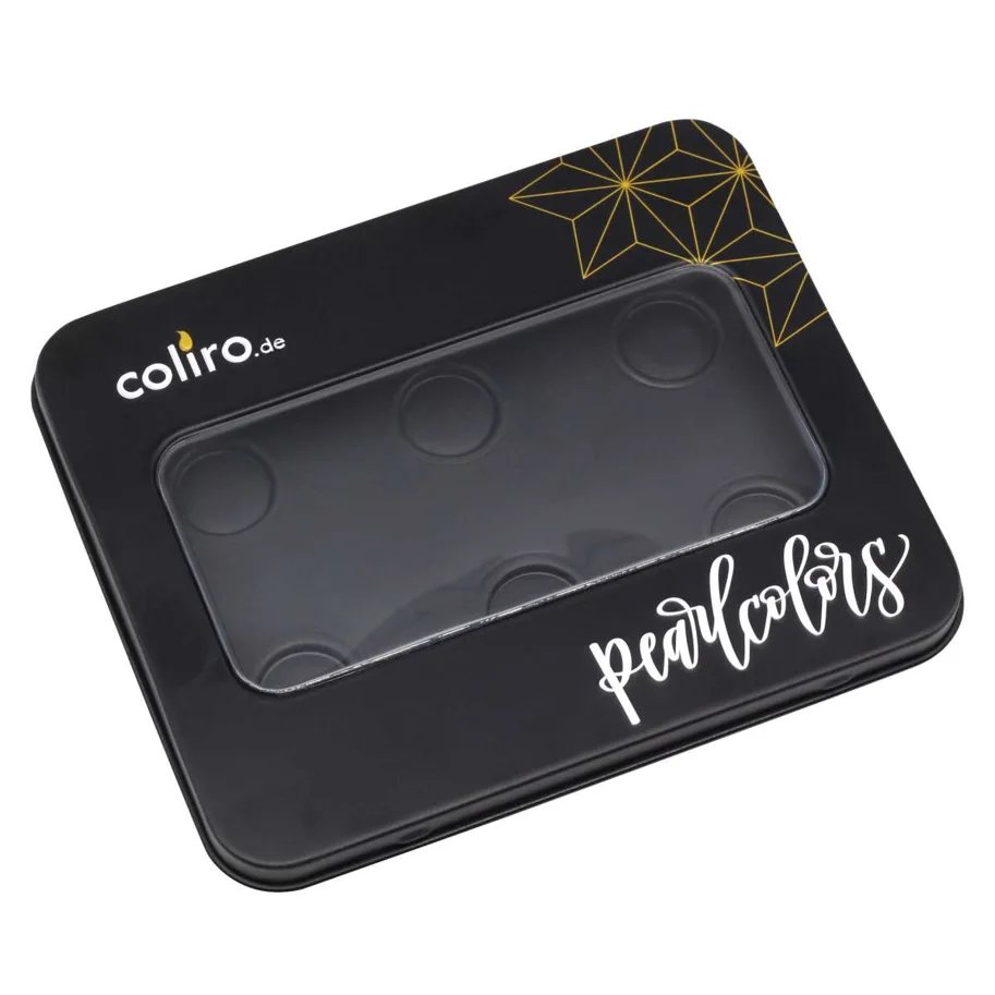 Coliro Pearlcolor-Blechkasten für 6 Pearlcolors, schwarz