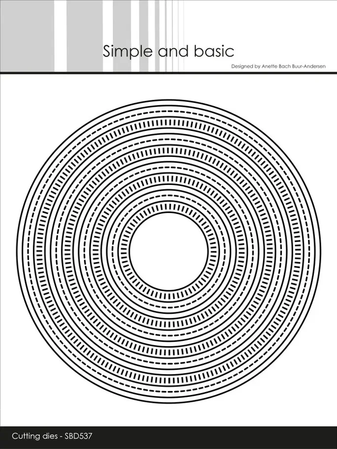 Simple and Basic Combi Striped Frames Circle Dies 