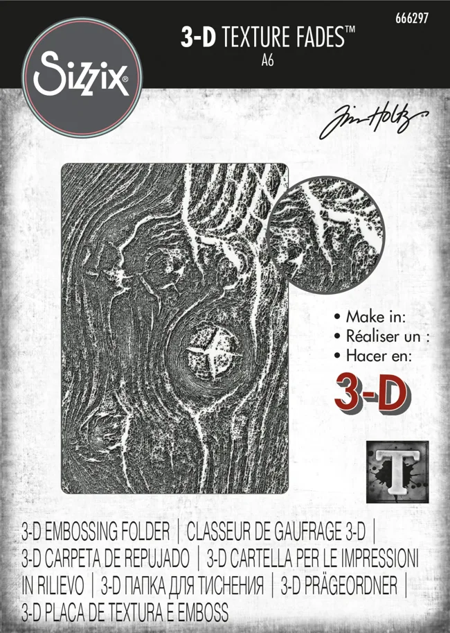 Sizzix • 3D Texture Fades by Tim Holtz Woodgrain 