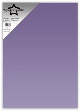 Paper Favourites Mirror Card Matt Lilac Satin