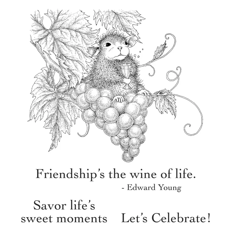 Spellbinders Cheers Cling Rubber Stamp