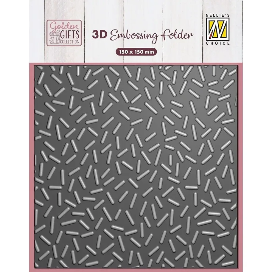Nellie's Choice • Golden Gifts 3D Embossing Folder Confetti Sprinkles