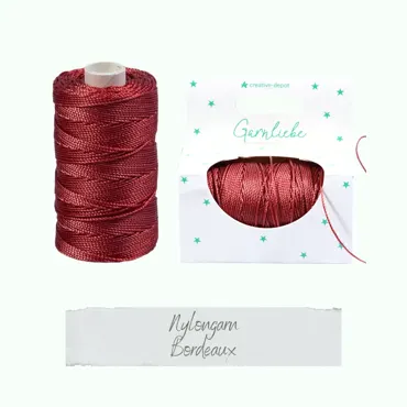 Creative-Depot Nylongarn - Bordeaux - Garnliebe